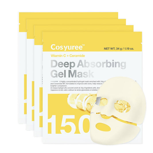 [Cosyuree] #1 Emerging K-beauty brand Vitamin C Ceramide Deep Absorbing Gel Mask for Brightening, Dark Spots, and Uneven Skin Tone Overnight Korean Facial Gel Mask